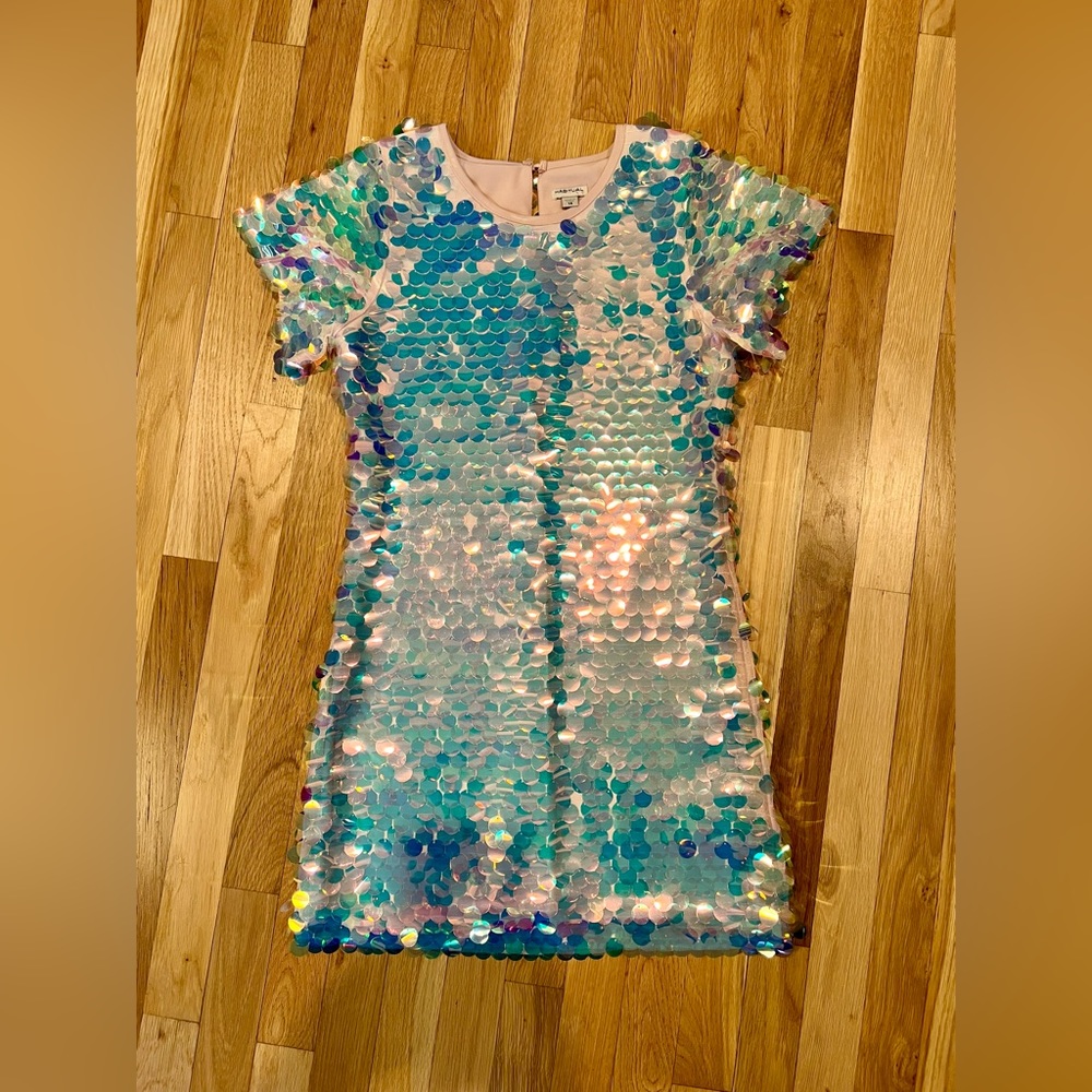 Habitual Kids Girls Pailette Shift Dress, size 14,